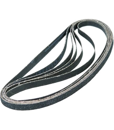 FERM Ponceuse à Bande De Précision 400W – Bras 8/13 Mm + 12 Bandes Abrasives Pour Bois, Métal, Plastique