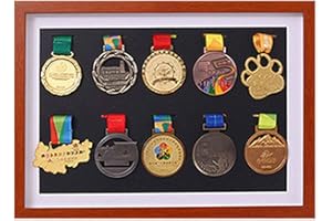 WANLIAN XJ Vetrina espositore Cassa Shadow Box per medaglie Militari/medaglia collezionista/Spilla Vetrina Portamonete Armadietto Ombra/Astuccio Armadietto per medagliette Militari Medaglie Patch insegne