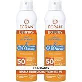 Ecran Denenes &ndash; Children's Sun Mist SPF 50 Normal Skin &ndash; Pack 2 x 250 ml | 80 minutes UVB, UVA and IR-A waterproof protection