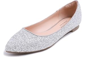 Feversole Ballerina in Paillettes Luccicanti Colorata con Cuscino in Memory Foam per amaretti da Donna
