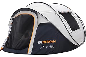 DERYAN Tenda pop-up per 4 persone, montaggio in 1 secondo, impermeabile