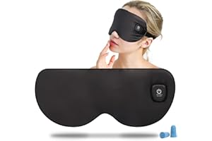 PNGOS Maschera Per Gli Occhi Riscaldante, Occhiali Termici USB Ricaricabili E Lavabili,Adatti Per Alleviare Gli Occhi Secchi,Sacche Lacrimali,Blefarite (Nero)