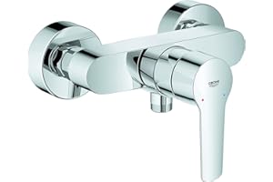 GROHE Start QuickFix, Grifo de ducha monomando (montaje en pared y salida inferior, menor consumo de agua, instalación con QuickSpanner incluída), cromo, 24208002