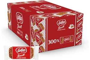 LOTUS BAKERIES BELGIUM NV Biscotti Lotus Biscoff originali - Pacco da 300 biscotti - Biscotti Lotus Biscoff dal sapore originale speculoos - Ricetta tradizionale senza coloranti - Confezionati singolarmente