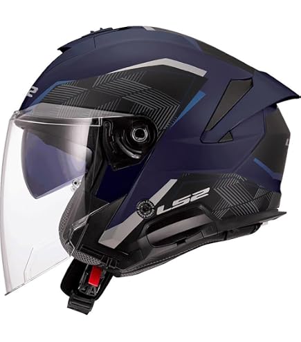 Casque Moto Jet LS2 Verso II – Homologué ECE 22.06, Blanc, Intérieur Coolmax Amovible – Pour Homme Et Femme