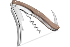 CORKAS Cavatappi Professionali Apribottiglie Vino, Cavatappi da Sommelier, Tagliacapsule, Cavatappi del Cameriere Apri Bottiglia Accessori del Vino e Regali