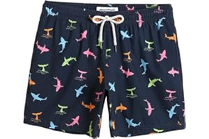 MaaMgic Mens Swimming Shorts Quick Dry 4 Way Stretch Swim Trunks Mesh Lining Swimwear Bathing Suits