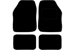 Carsio Universal Car or Van Floor Mats 4PC Set Non Slip Carpet with Black Edging