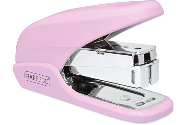 Rapesco 1337 X5-Mini Agrafeuse à Moindre Effort, Rose Pastel