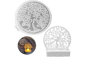 ‎HCHZSH123 Silikonformen Gießformen, Silikonform Kerzenhalter, Silikon Gießform Kerzenhalter, Gipsformen zum Gießen (Einsatz - Lebensbaum)