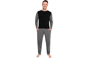 CityComfort Pijama Hombre Largo, Conjunto Pijama Hombre de 2 Piezas, Ropa Invierno Hombre y Adolescente - Regalos Hombres