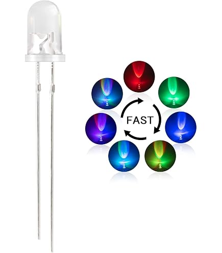 Lot De 10 LED 5 Mm Clignotantes + Résistances 12V – Couleurs Blanc, Bleu, Rouge, Vert – Pour Customisation Auto, Maquettes, DIY - 4