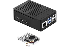 Boîtier pour Raspberry Pi 5, iUniker Boîtier pour Raspberry Pi avec Active Cooler pour Raspberry Pi 5 Dissipateur thermique pour Raspberry Pi 5 (H5 avec Active Cooler)