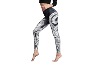 ‎HAPYWER HAPYWER Yoga Leggings Damen High Waist Yogahose Bunt Gym Sport Leggings Tummy Control Running Workout - Stretch Kompressionshose mit Aufdruck für Frauen
