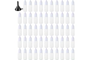 FWEEK 200PCS Plastic Dropper Bottles 10ml Small Empty Squeezable Dropper Bottle, White Translucent Eye Liquid Empty Dropper Bottles with Cap