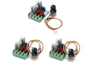 XOCOME 2000W AC Motor Drehzahlregler mit Kabelgebundenem Modul Dimmer Drehzahlregler,110-220V 25A Einstellbarer Spannungsregler zum Einstellen des Dimmens