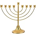 Menorah 9 Branch, 9.5" Hanukkah Menorah High Jewish Candle Holder Candlestick Decor for Candles Up, Hanukkah Candle Stand Ornament Jewish Candle Holder