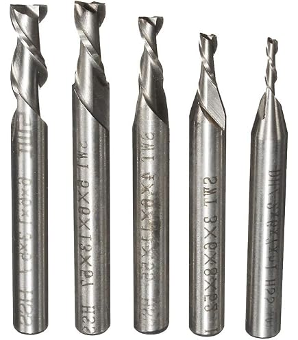 Fresas De Extremo En Espiral CoCud 2 Flautas - Diámetro 2 Mm, Longitud 7 Mm, Acero HSS Para CNC