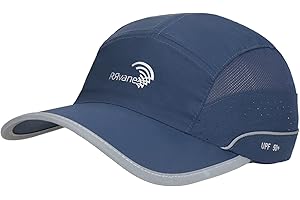 RRvane Running Cap UPF50+ Quick Dry Outdoor Sports Hat Reflective Lightweight Unstructured Baseball Cap for Men Women
