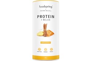 foodspring x Davina McCall – Daily Relax Shake - Casein Protein Powder for Your Daily Protein, Vitamin & Mineral Needs - with Ashwagandha - 22g Protein in Every Shake (480g)