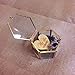 Produktbild rainluckyrain Personalisierte Glasring-Box, rustikale Hochzeits-Ringbox, geometrische Ringträgerkasten, Ringträgerkissen, Ringträgerbox, Hexagon-Ringbox