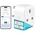 meross Meross Smart Plug with Energy Monitoring, Mini Smart WiFi Plug Work with Alexa, Google Home, SmartThings, Smart Socket Remote Control Timer Plug, No Hub Required, 13A, 1 Pack