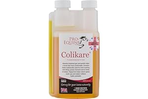 Pro-Equine Colikare horse colic supplement (500ml). Super fast action for uncomfortable gassy relief. Can be fed regularly or when required. Appetising peppermint taste.