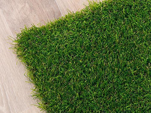 Kunstrasen Pine Valley | 0,20m x 0,15m | die hochwertigste Rollrasenoptik | Florhöhe ca 40mm | Gewicht 2.600g/m² | höchste UV-Sicherheit | Größe nach Wahl | mit Drainagefunktion und Wasserdurchlässig 60 Liter/Min/m² | der echte Kunststoffrasen | Rollrasen – MUSTER - 3