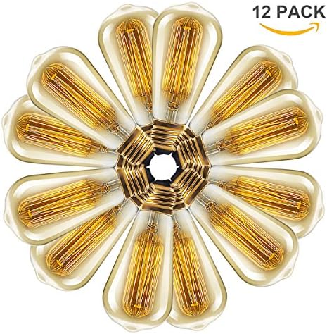 12 x Vintage light bulb Retro old fashioned Edison Style E27 Screw ST64 19 anchors 40W 220V - Squirrel Cage tungsten filament glass antique Lamp [Energy Class D]