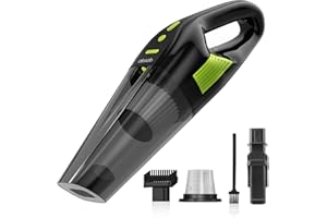 absob Aspirapolvere portatile, aspirapolvere per auto senza filo con luce LED, aspirapolvere senza filo ricaricabile tramite USB, mini aspirapolvere portatile per la pulizia di casa, auto e tastiera