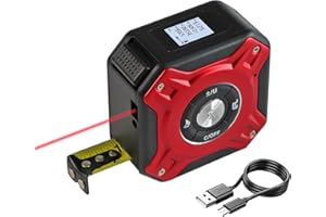 SUNHAIXIA Digital Tape Measure 5 Meters, Laser Level 40 Meters, 2-In-1 Laser Tape Measure Backlit Lcd Display, USB Rechargeable, Ft/In/M Unit Switch Available