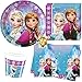 Produktbild Nordlicht Frozen Eiskönigin Anna & Elsa 53 Teile Party-Set Teller Becher Serviette Tischdecke für 16 Kinder