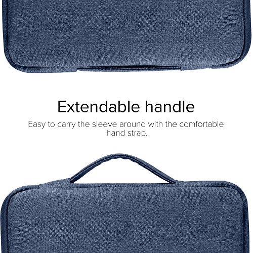 GMYLE Wasserabweisende Laptophülle von 13-13,3 Zoll mit Griff für Macbook Air Pro Retina und andere Laptops und Notebooks (Dell HP ASUS Lenovo Acer) – Jeansblau Tasche weich Tragetasche Schutzhülle - 3