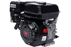 LIGHTAKAI 7 HP 5.1 KW benzinmotor, 4-Takt Standmotor Motor Kartmotor Benzinmotor Rückstoßstartmodus Sprühschmierung, 215 ccm Hubraum, 3600 U/min (Schwarz)