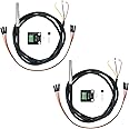 2 Pack Temperature Sensor Module Kit with 1m Cable Waterproof Stainless Steel Probe, Temperature Sensor Chip for Arduino and Raspberry Pi