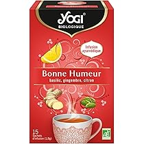 Yogi Biologique Atcha Énergie, Thé Vert 100% Bio Atcha Et Enthe Poivrée, 12 Sachets
