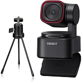 OBSBOT Tiny 3 Lite with Tripod, 4K PTZ Camera with Space Audio | 120 FPS HDR, Tri-Mic Matrix, AI Tracking PC Camera, PDAF Aut
