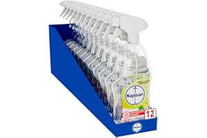 Napisan Spray Disinfettante Multisuperfici Limone e Menta, Confezione da 12x740 ml di Disinfettante Spray, Spray da 740 ml