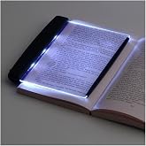Coverzone LED Kitap Okuma Lambası &ndash; Sayfa Arasına Giren Şeffaf Pleksi Işık, G&ouml;z Yormayan Eşit Aydınlatma, Sessiz ve Taşınabil