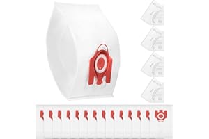 VAPOURD 14 Pack 3D Airclean FJM Vacuum Dust Bags Replacements for Miele Hoover Efficiency Bags Compact C3, C2, C1, S241, S290, S300i, S500, S700, S4, S6,S4000 and S6000 Series Vacuums Cleaners