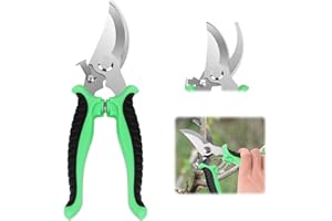 TNOMSNO Secateur de Jardin, Multifonctionnelles Poignée de Verrouillage Antidérapante Sécateur Jardin, Sécateur Gardena, Cisaille de Jardin, Sécateur pour Tailler Arbustes, Clôtures