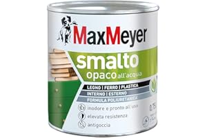 Maxmeyer Smalto All'Acqua Poliuretanico Opaco Bianco 0,75 L