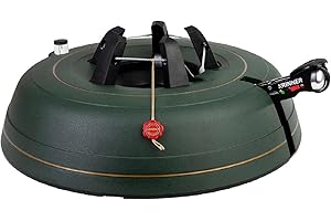 KRINNER® Ultra Grip XXL Christbaumständer Weihnachtsbaumständer inkl. Einseiltechnik Fußpedal mit Sicherungsglocke und 11,0 Liter Wassertank für Baumhöhe bis 4,0m Made IN Germany 94255, Grün (Matt)