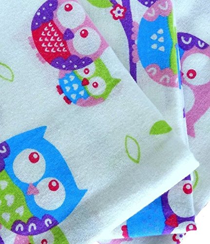 Babymajawelt® Molton Tücher 70/80cm , Wickelunterlage, Spucktuch, Babydecke- Eulen- 3Pack Limited - 2