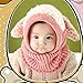 Ukamshop(TM)Winter Baby Kids Girls Boys Warm Woolen Coif Hood Scarf Caps Hats (Pink)