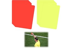 TESSTSY 10 Pezzi Cartellini Arbitro, PVC Arbitro Cartellini Gialli E Rossi 8 cm X 10,5 cm, Squadra Arbitrale di Calcio Impermeabili, Robusto Tessera Arbitro per Eventi Sportivi, Giornata Sportiva e Giochi
