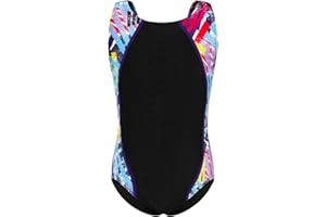Berich Girls One Piece Swimsuit Kids Racerback Swimwear Sports Swimming Costume