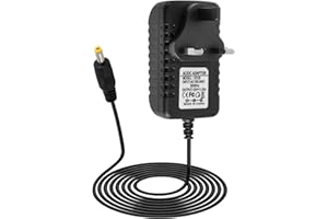 VAKLER 15W Power Supply Charger for Echo Dot (3rd/4th/5th), 12V AC Power Adapter Power Lead Replacement for Alexa Echo Pop with Clock Dot Kids Fire TV Cube Spot Pop Edition Show 5 (1st & 2nd Gen) (Black)