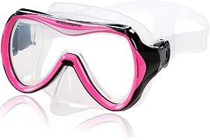 AQUAZON Maui Junior Medium Masque de plongée, Lunettes de plongée, Lunettes de Natation, Masque de plongée pour Enfants, Adolescents de 7 à 12 Ans, Verre trempé