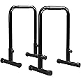 Yaheetech Adjustable Dip Station Pull Up Bars Body Press Bar Exercise for Home/Gym Muscular Training